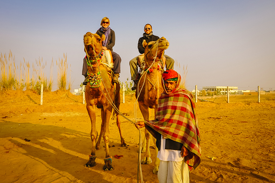 Camel trek, India
