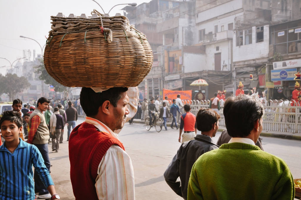 Delhi Man with Basket