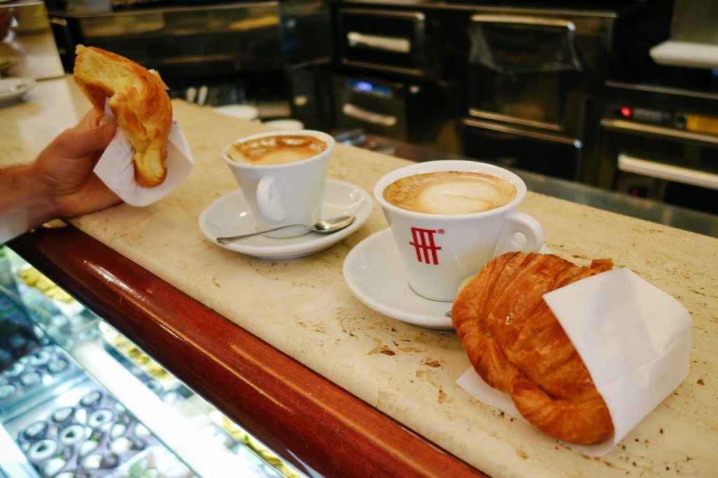 Italian Breakfast: Cornetto and Coffee