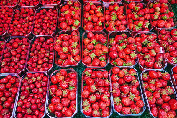 Market strawberries