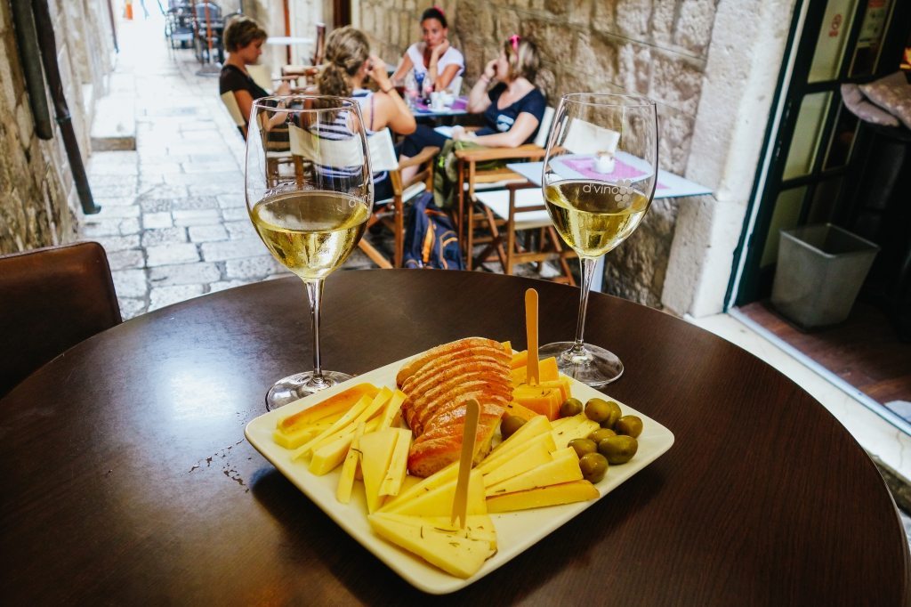 Wine and cheese, D'Vino wine bar, Dubrovnik