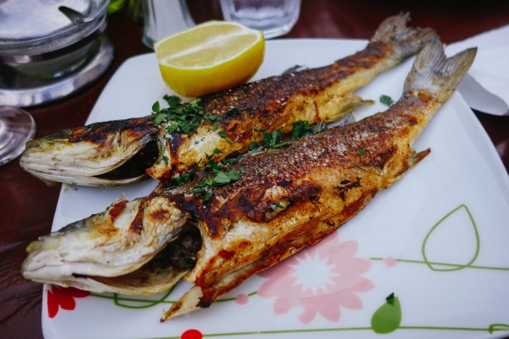 Grilled sea bass, Split, Croatia