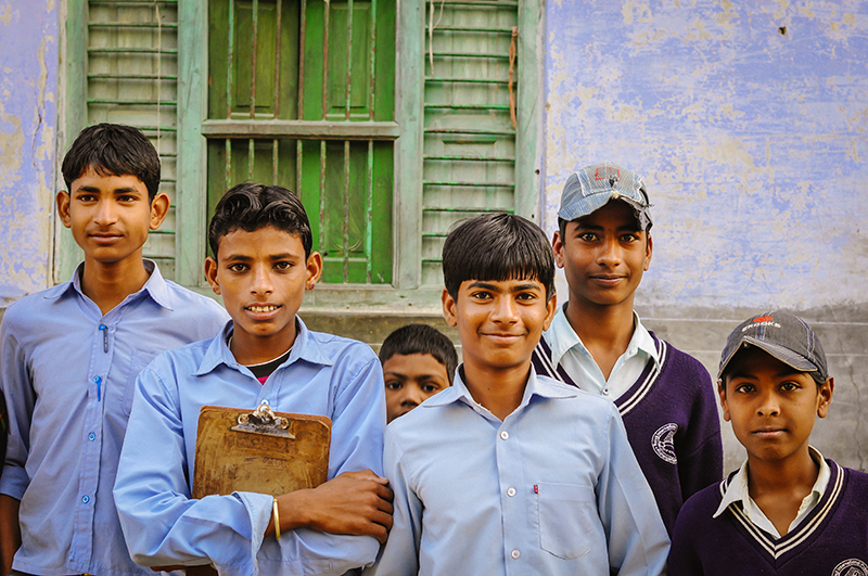 Northern India portrait, schoolboys
