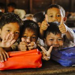 Cambodian school children