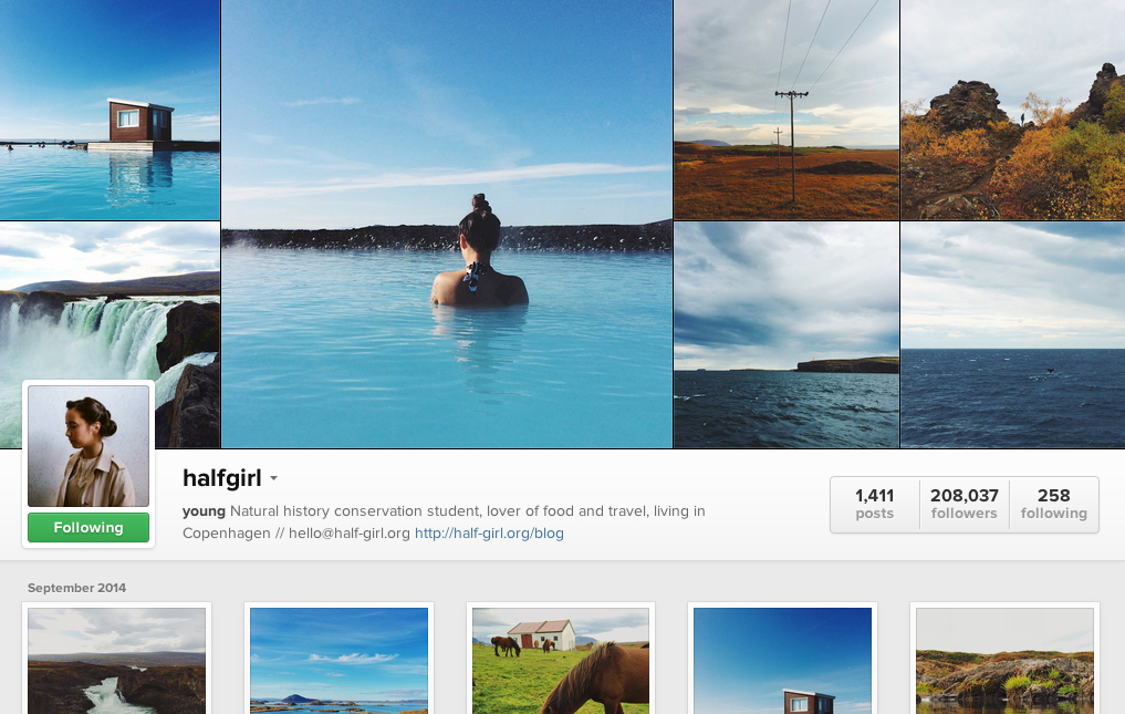 Half Girl Instagram Accounts, Travel