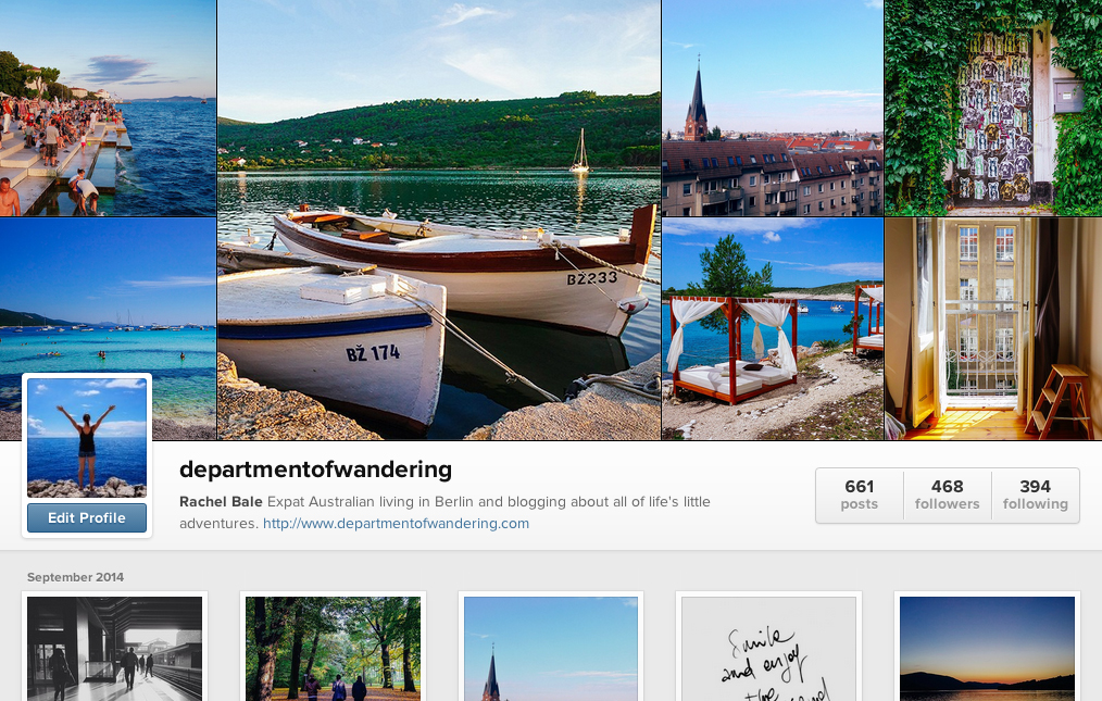 Department of Wandering, Instagram Accounts, Travel