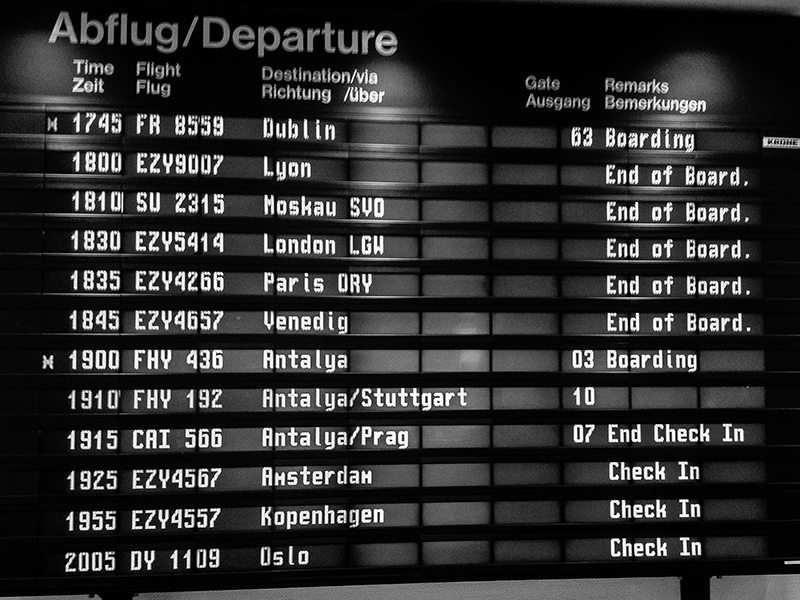 Departures Board, Airport