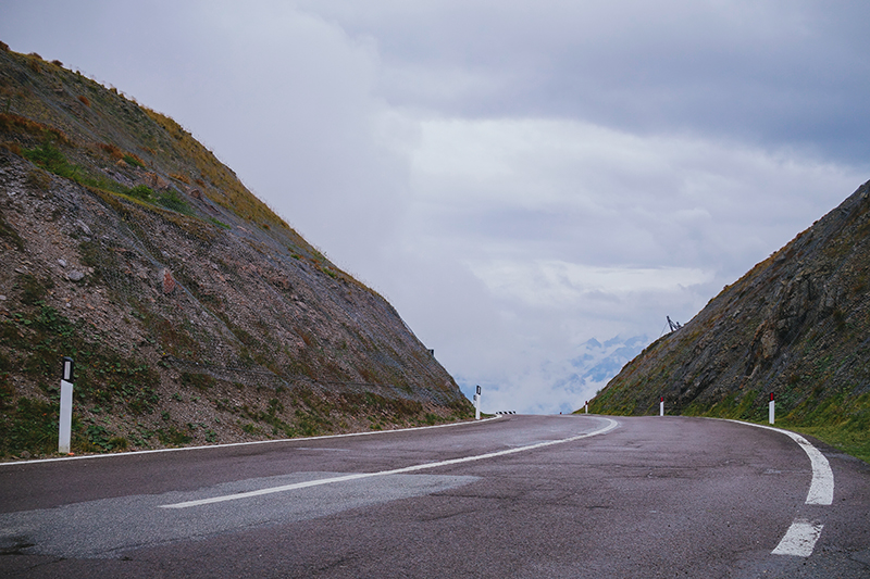 Mountain pass, road trip, Austria