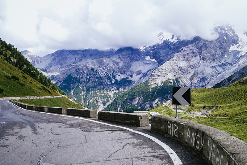 Stelvio Pass hairpin