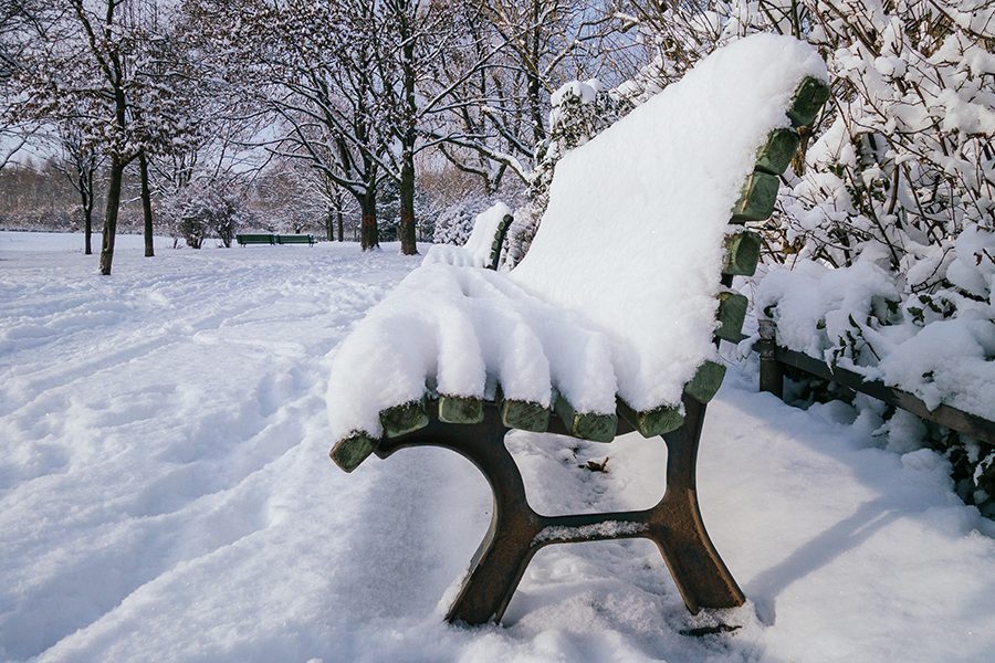 Chair in the snow, Berlin
