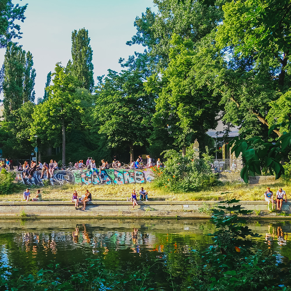 Berlin canal, summer