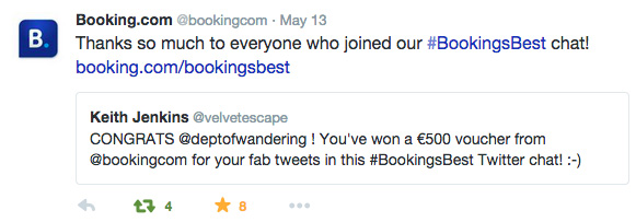 Booking.com Twitter