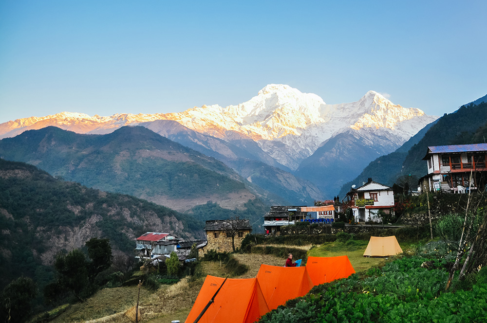 Camping in the Himalayas