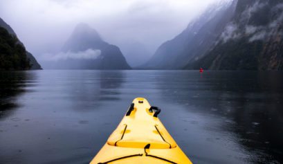 Kayaking in Milford Sound, New Zealand