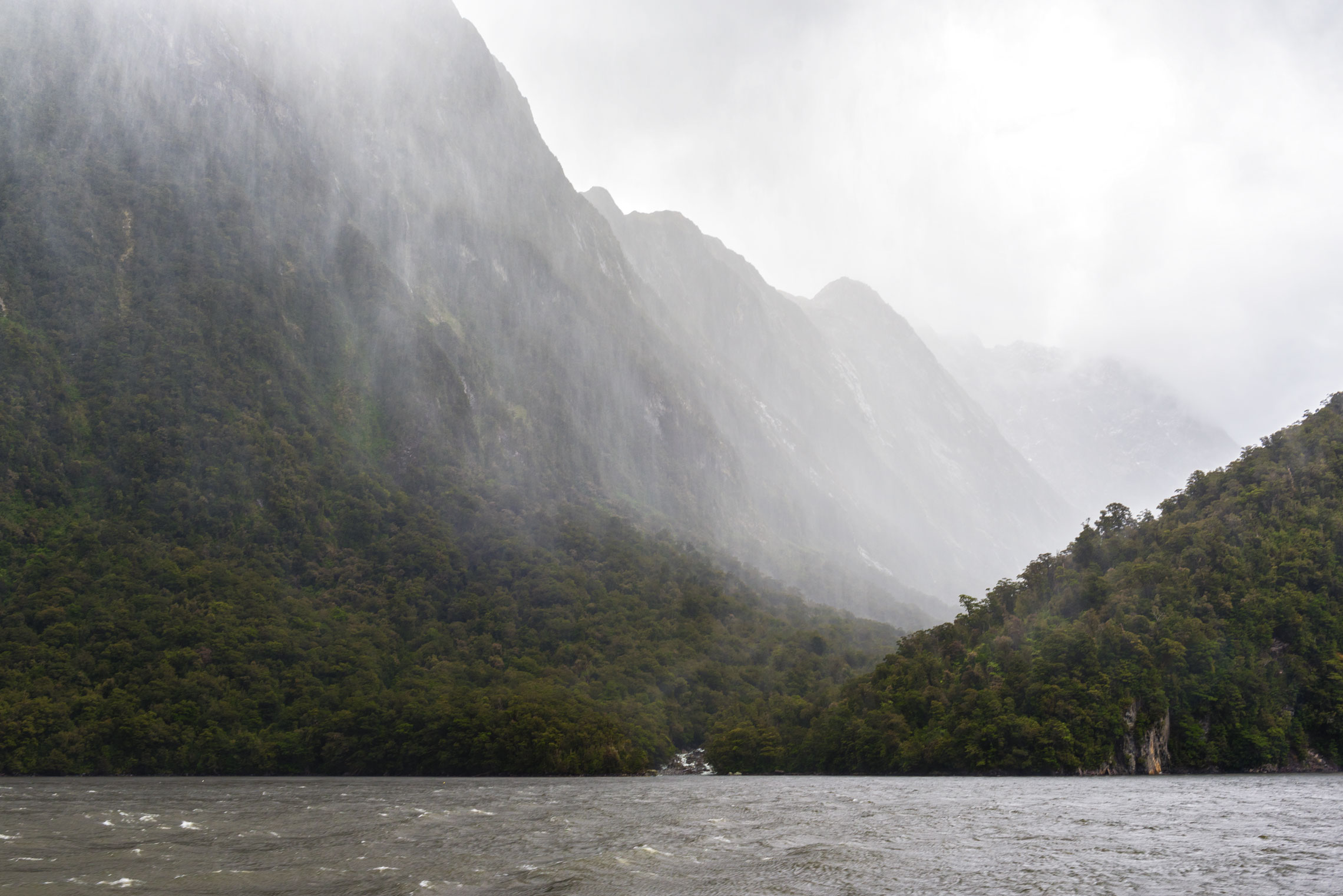 Milford Sound, Rain, New Zealand