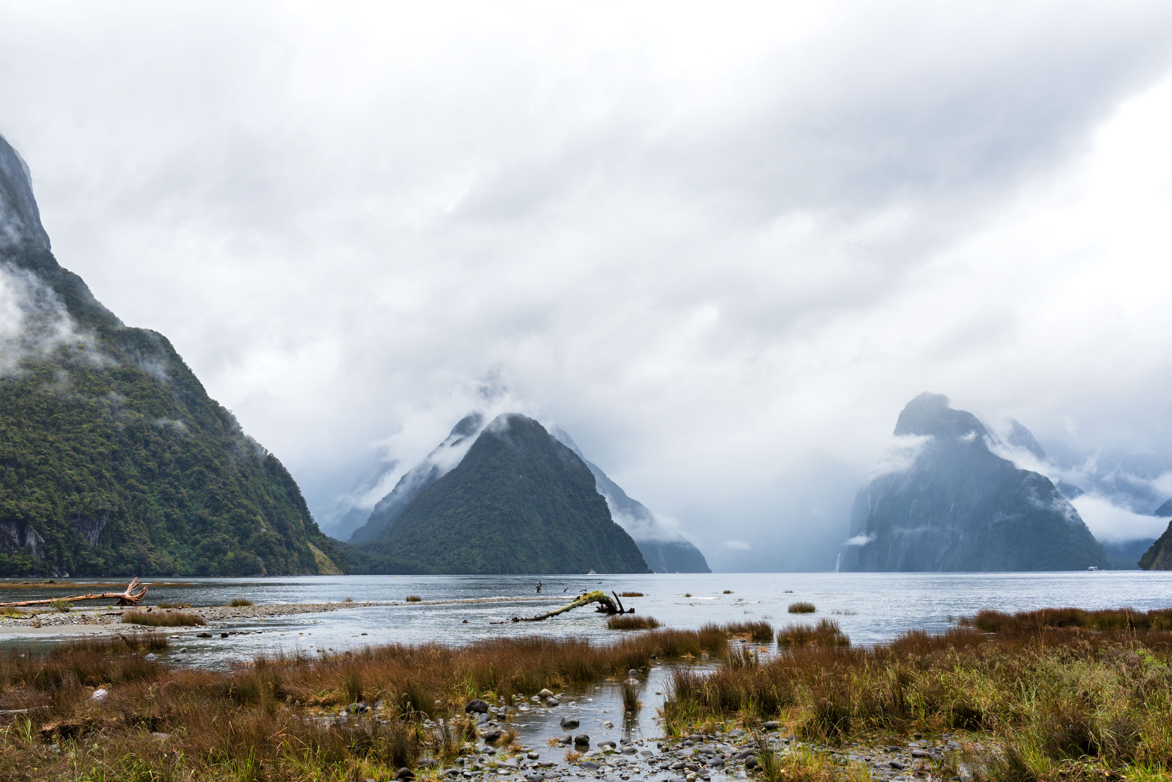 Milford Sound in the rain, New Zealand