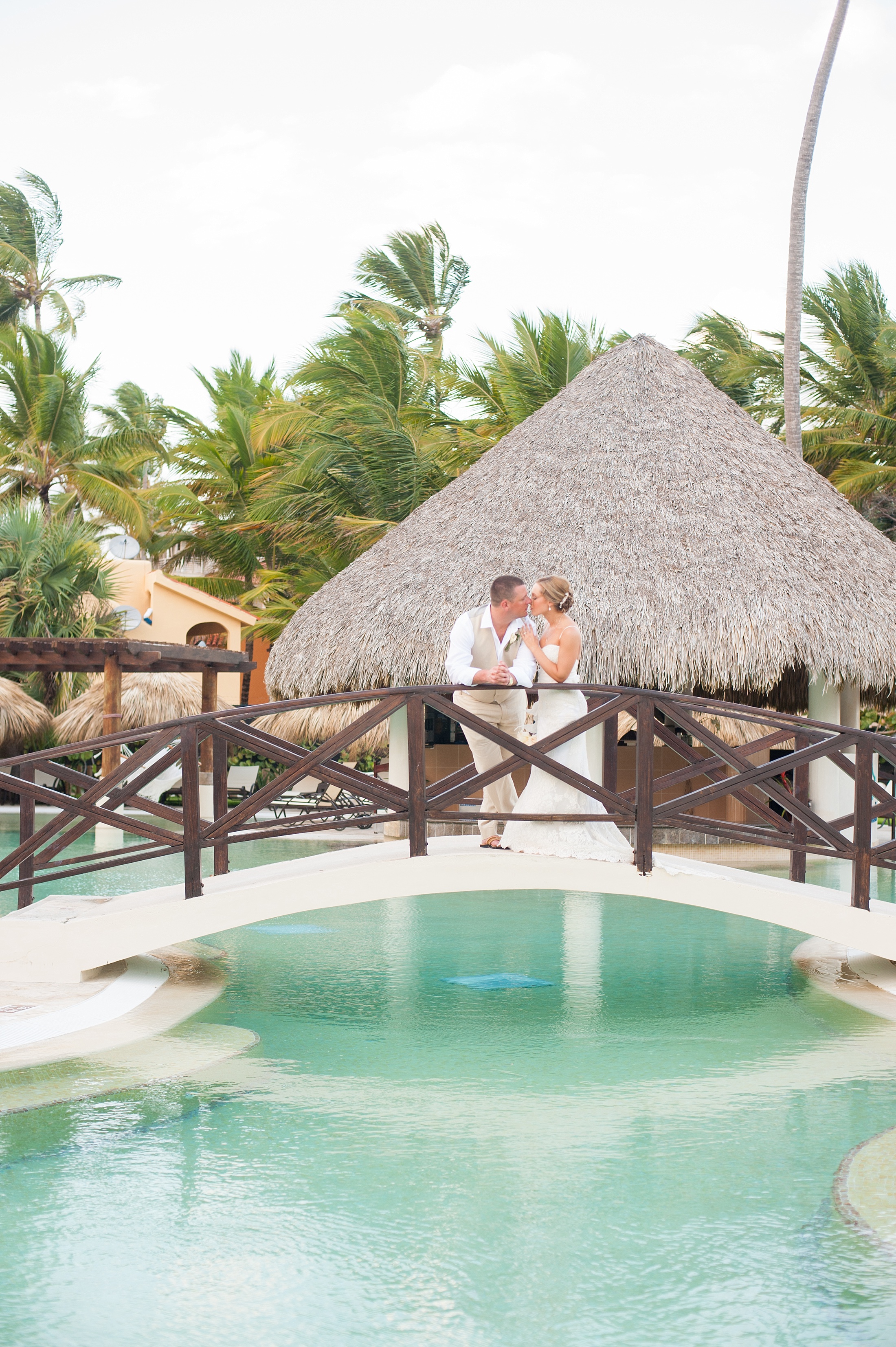 Pros and Cons of a Destination Wedding. Photo of a bride and groom in Punta Cana, Dominican Republic.
