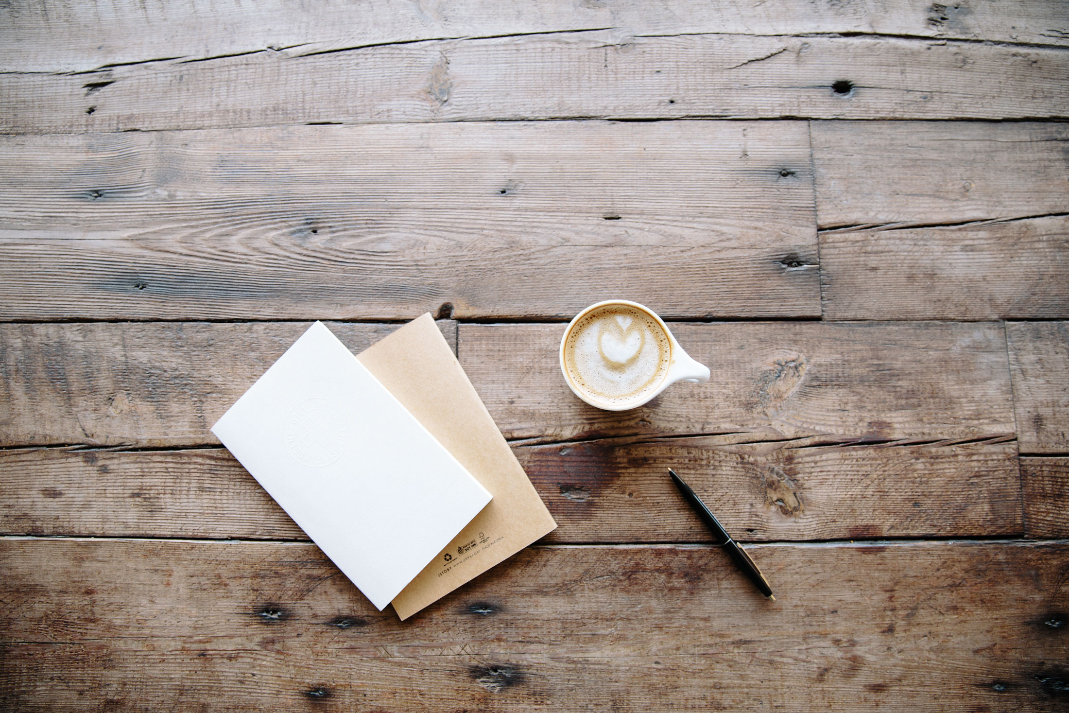 Blogging Tasks, Coffee, Notepad